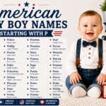 American baby boy names starting with P